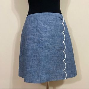 Chambray mini skirt